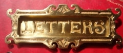 Ornate Brass Letter Plate 