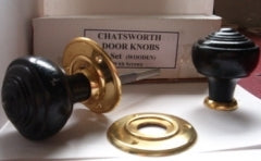 Chatsworth Door Knobs Victorian Style Ebonised Wood